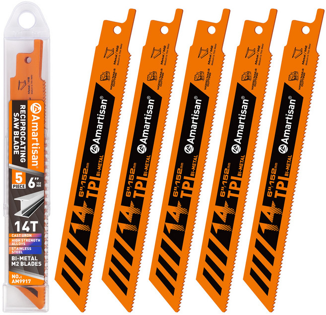 공구PXJ 금속용 컷팅 왕복 톱날 6인치 톱날 (5pc), 5개