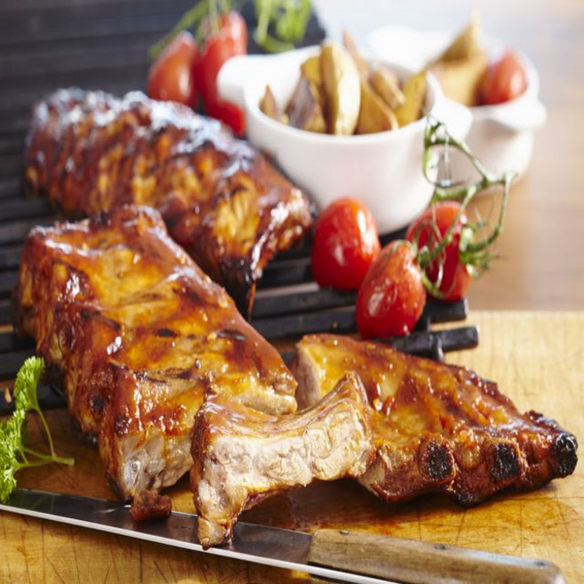 미국산 스페어립+ (버터 스테이크소스), 1개, 2kg