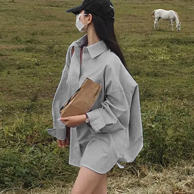 마이쏭 여성 팬텀스트라이프오버핏셔츠