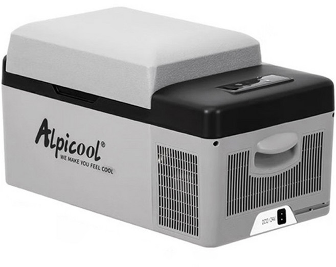 알피쿨 C 시리즈 다용도 차량용 냉장고, 블랙 + 그레이, 20L