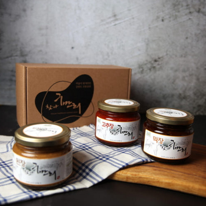 전통장선물세트 된장 고추장 막장 강원도 홍천 구만리 콩마을 막장+고추장, 1세트, 500g