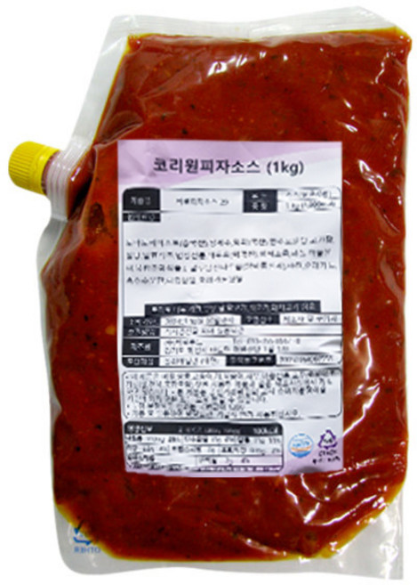 코리원 피자 소스 1kg (스파게티 파스타 올리브유), 1개