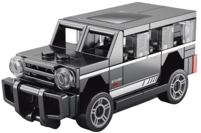 풀백 미니카 브릭 조립자동차 시리즈 12종 스포츠카/레이싱카/오프로드카/슈퍼카 블록만들기, 1개