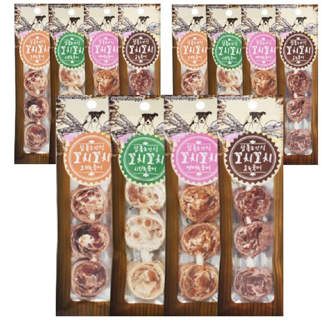 (대용량) 참좋은 간식 꼬치꼬치 4p 3개 묶음 (북어 + 소고기 연어 오리 닭고기 믹스), 꼬치꼬치 믹스3개