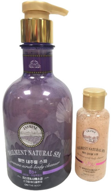 벨먼 내추럴 스파 수분광채 스크럽 바디클렌저 자스민향, 400ml, 1개