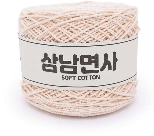 삼남뜨개실 삼남면사 200g 51컬러 코바늘실 뜨개실, 18합 51 연베이지 200g 뜨개실, 1개