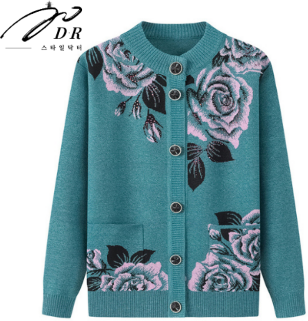 스타일닥터 추동 여성 스웨터 가디건 기모 중장년 엄마 니트 도톰 코트