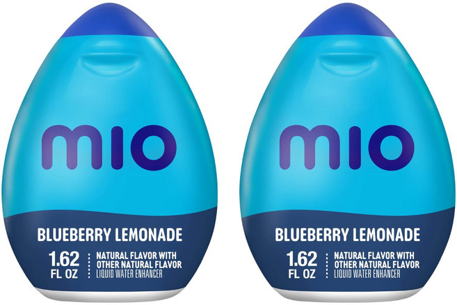 MiO water 인핸서 MiO Liquid Water Enhancer - makes 24 servings + Vitamins 1.62 oz each (Blueberry Lem, 2g