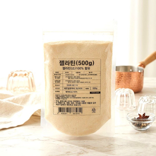젤라틴 분말 가루 500g 선인 홈베이킹 푸딩, 1개