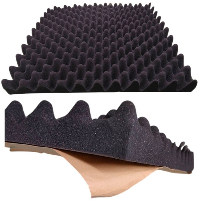 高密度背膠隔音棉, 波浪 厚5公分有膠防火加強, 1件