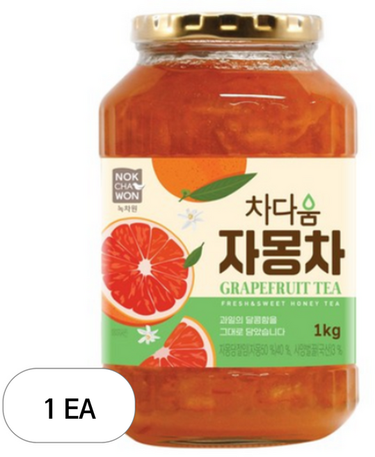 녹차원 차다움 자몽차, 1kg, 1개입, 1개