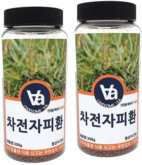 어썸티 인도 차전자피환 (질경이씨앗껍질), 300g, 2개