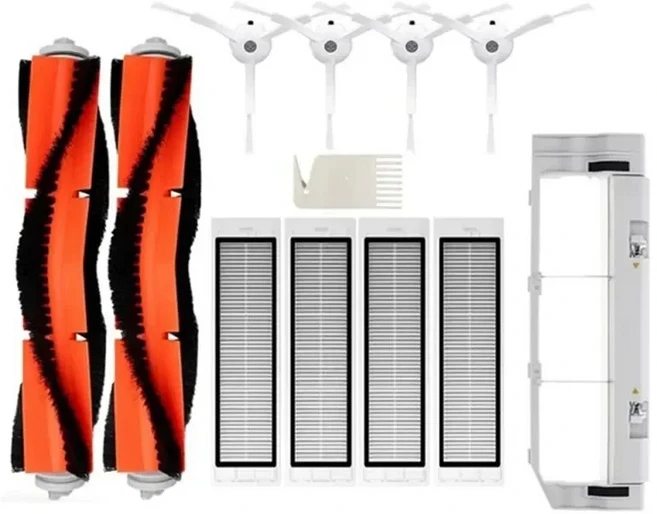 쿠쿠스토어 샤오미 미 로봇 진공 청소기 1세대/2/1S SDJQR01RR 로보록 E4 맥스 주요 측면 브러시 필터, 16 Set G