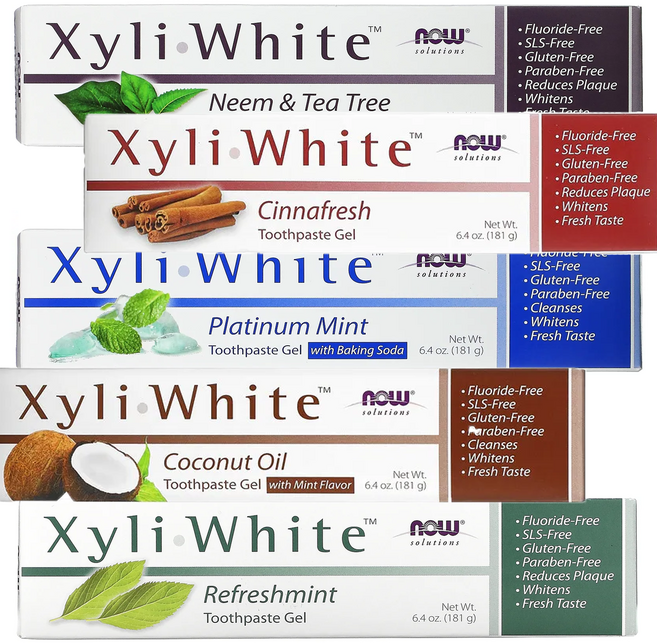 나우푸드 자일리화이트 솔루션즈 치약 젤타입 5종 5개묶음