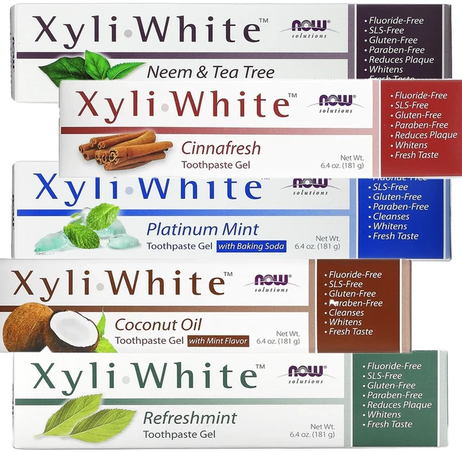 나우푸드 자일리화이트 솔루션즈 치약 젤타입 5종 5개묶음 - 쿠팡