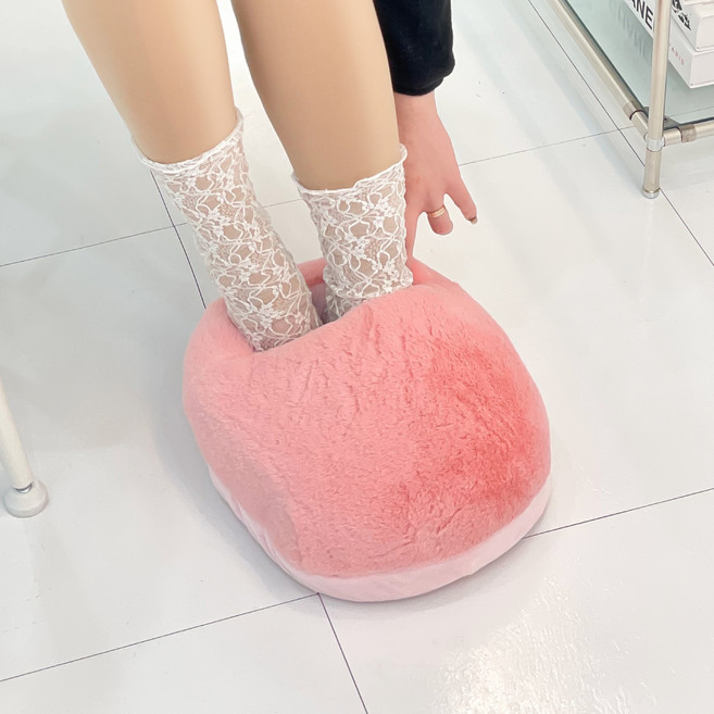풀템 발난로 수족냉증 풋워머 발열 쿠션 USB 온열기 가정 사무실 캠핑 전기히터, 단품, 소프트 핑크