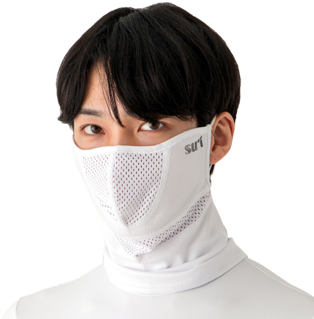 수이골프 H형 스포츠 마스크 UV 자외선 차단 얼굴 햇빛가리개 골프 등산 조깅 바이크, H-13 유광 화이트