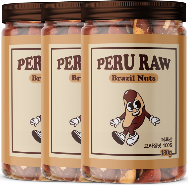 썸넛 무염 브라질너트, 3개, 180g