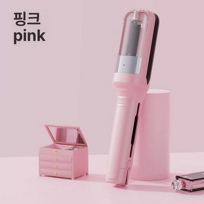 고데기 미용 컬링 온도조절 볼륨매직기 스트레이트 앞머리 뿌리볼륨, 드림핑크 일반, 기본 색상