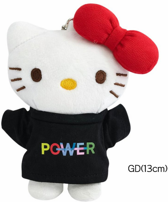 롱다리 태닝 블랙원피스 50주년 핑크 블랙 키티 키링