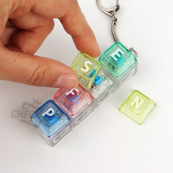 MBTI 라이트 키캡 키링, 1개, 단일