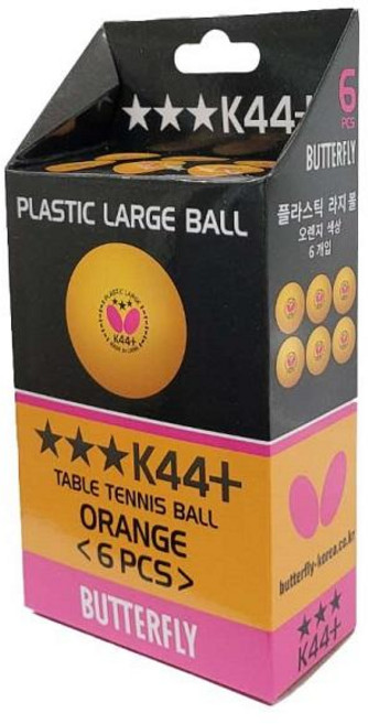 버터플라이(Butterfly)버터플라이3스타라지볼K44+6개입, 오렌지, 1개, 6개입