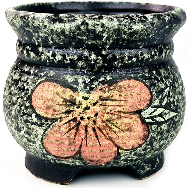 중형 행복한꽃그릇 까미연두랜덤1종 다육이화분 분갈이흙, 1개, 까미연두