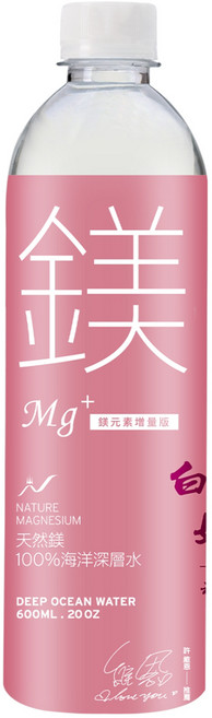 天然鎂 海洋深層水 白沙屯媽祖聯名款 鎂元素增量版 600毫升 (24瓶/箱), 1套, 600ml