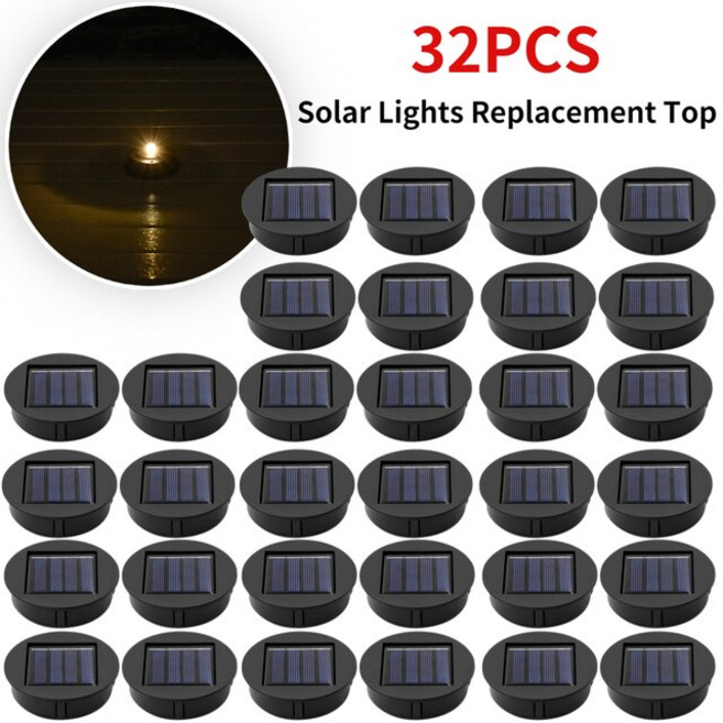 태양 조명 교체 탑 3 루멘 랜턴 부품 LED 전지 패널 뚜껑 야외 통로 마당용 4-32 개입, [08] 32Pcs Solar Parts, 32Pcs Solar Parts