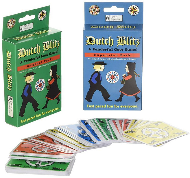 [4] Dutch Blitz 오리지널 및 확장 팩 세트 카드 게임, 1개