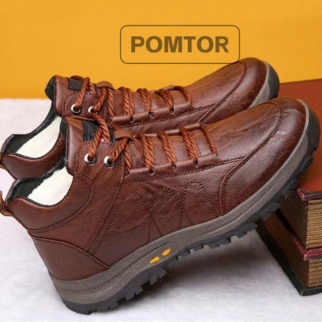 POMTOR 남성용 방한 보온 운동화 하이탑 스포츠 캐주얼화 보온성과 캐주얼 두 가지 스타일