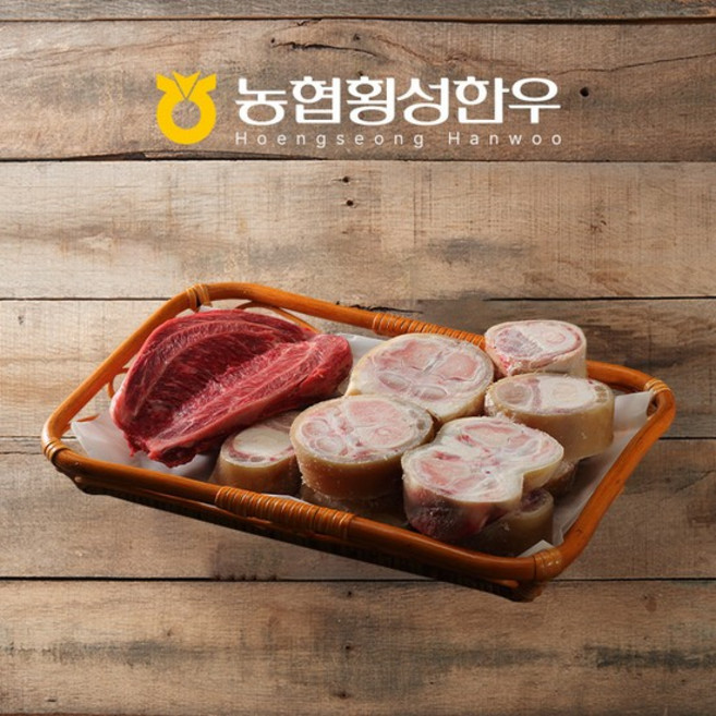 [횡성농협한우]우족+사태 혼합 보신세트 / 2.5kg, 없음