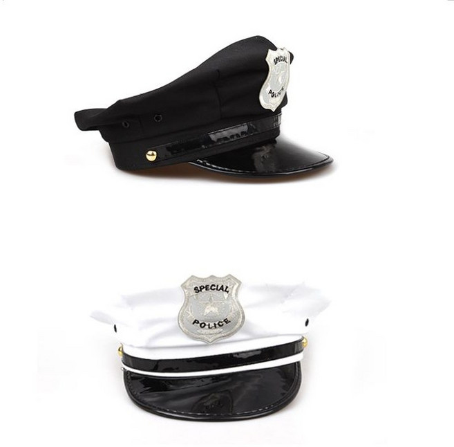 역할놀이 모자 어린이집 유치원 직업체험 경찰 연극소품, 블랙, 1개