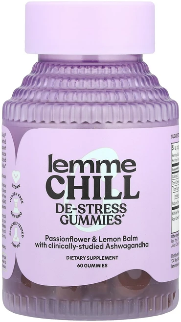 행복하고 건강하게 Lemme Chill 아슈와간다 구미젤리 구미젤리 60개 백년회로하세요, LemmeChill아슈와간다구미젤리구미젤리60개 - 쿠팡