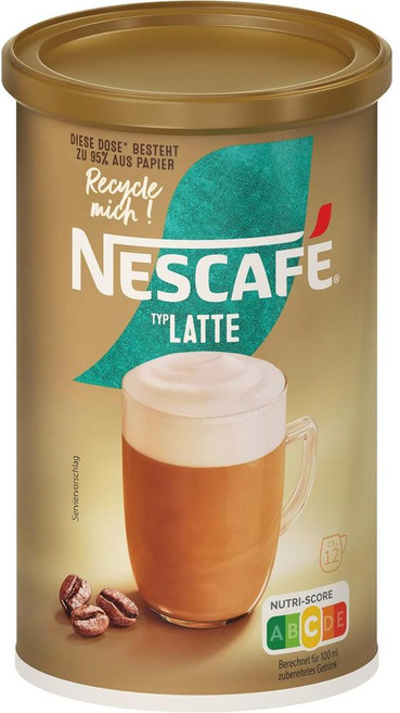 독일 네스카페 Nescafe Gold type latte 골드 라떼 드링크 파우더 캔, 5개