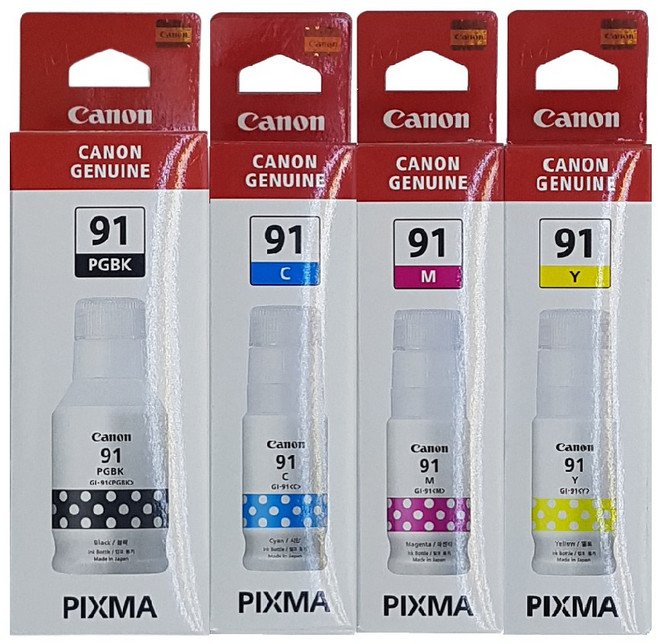 캐논 GI-91 정품잉크 세트, 1세트, GI-91 정품/4색
