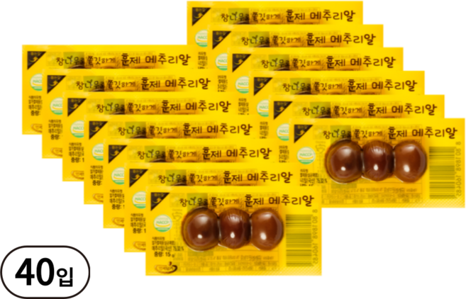 행복담기 훈제 메추리알, 15g, 40개