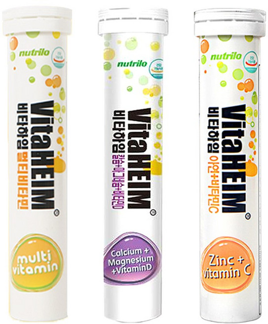 비타하임 발포비타민 아연+비타민C 멀티비타민 칼슘 마그네슘 비타민D 칼마디, 90g