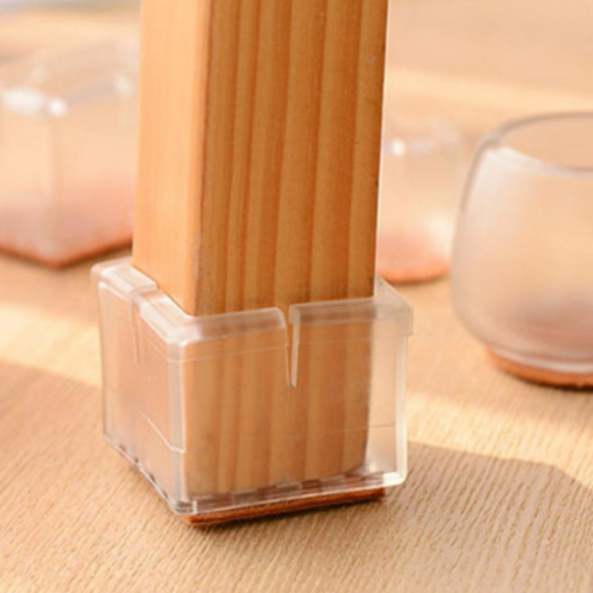 실리콘 의자발캡 정사각 사각 (4개 1세트) 의자발커버 소음방지 식탁의자캡 층간소음 의자발싸개