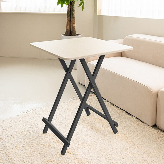 픽차 60x60 접이식 탁자 테이블 아이보리, 2인용
