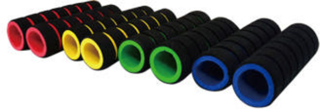 오토바이 핸들그립 핸들 튜닝 바이크 스펀지 핸들커버 자전거 핸들바, 레드, 1세트