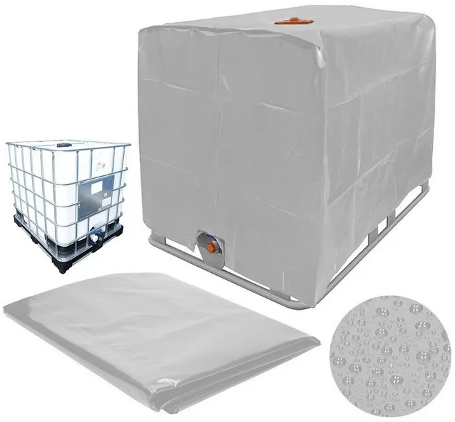 IBC 토트 커버 1000L 정원 탱크용 275갤런 가드 야외용 폴리에스터 햇빛 가리개, 01 silver