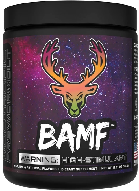 Bucked Up BAMF High-Stim Focus 프리워크아웃 30서빙, Passionfruit-Orange-Guava, 1개, 366g - 쿠팡