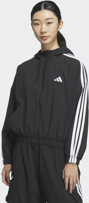 아디다스 ADIDAS 퍼포먼스 우먼스 3S 우븐 윈드브레이커 여성바람막이 윈드브레이커 크롭바람막이 삼선바람막이 환절기겉옷 봄가을바람막이 환절기아우터 JZ2162