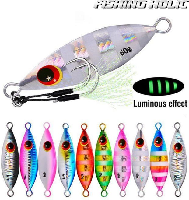 붉바리 농어 삼치 캐스팅 지깅 메탈지그, 1개, 80g, B그린