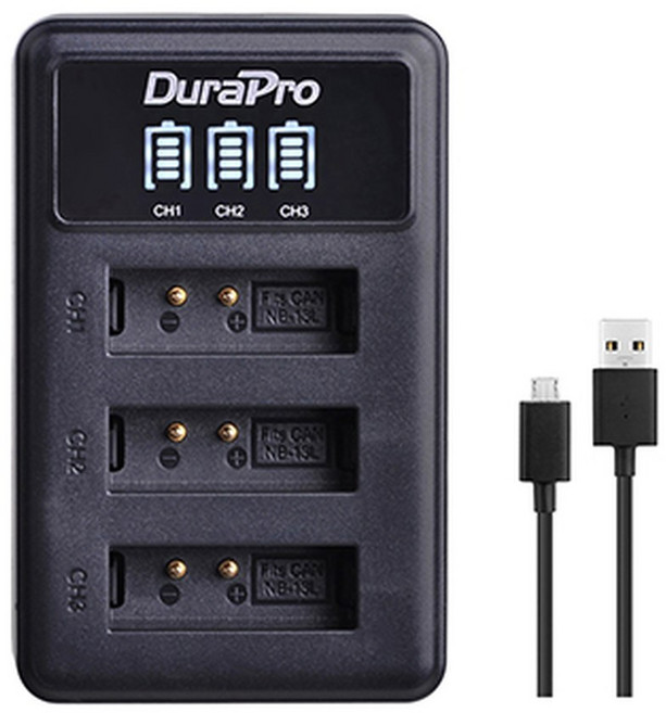 NB-13L NB13L NB-13LH 1250mAh 배터리 및 LCD 3슬롯 충전기 (캐논 파워샷 G5X G7X G9X G7 X 마크 II G9 X SX620 SX720 SX730, Only Charger
