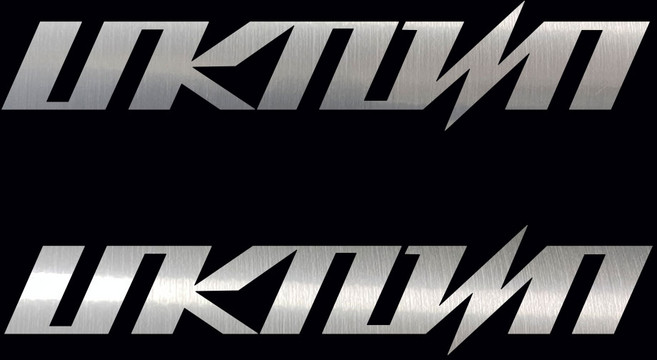 언노운 UNKNOWN 픽시 자전거 데칼 스티커 싱글 세트(1set 2개), 메탈릭실버헤어라인