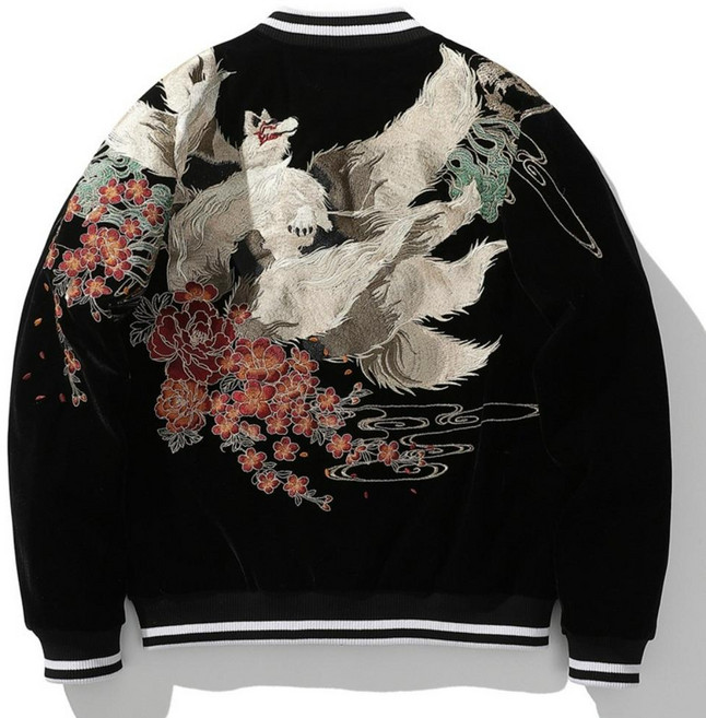 일본 자수 벨벳 항공점퍼 스카잔 점퍼 겨울 스카쟌 자켓 가을