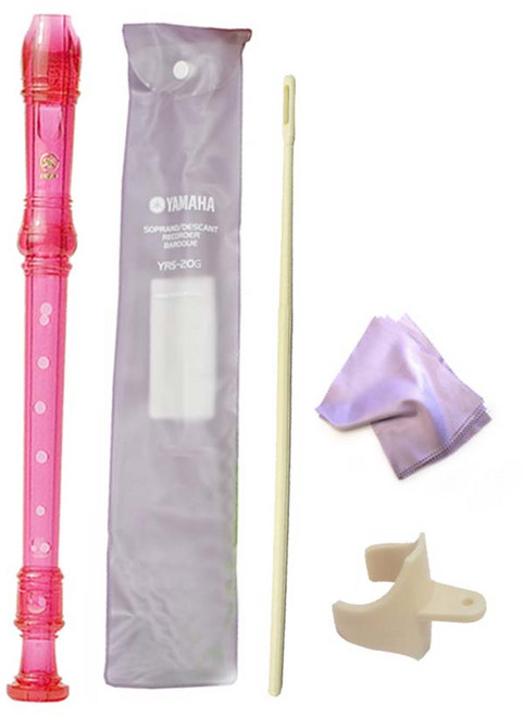[정품] 야마하 소프라노 리코더 YRS-20G 풀세트 저먼식, 1세트, YRS20GP 핑크 풀세트