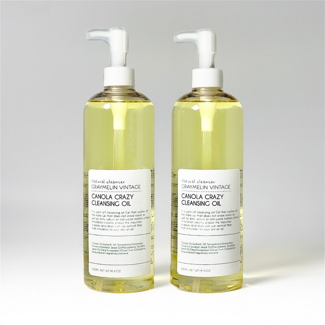 그레이멜린 카놀라 크레이지 클렌징오일 300ml, 500ml, 2개